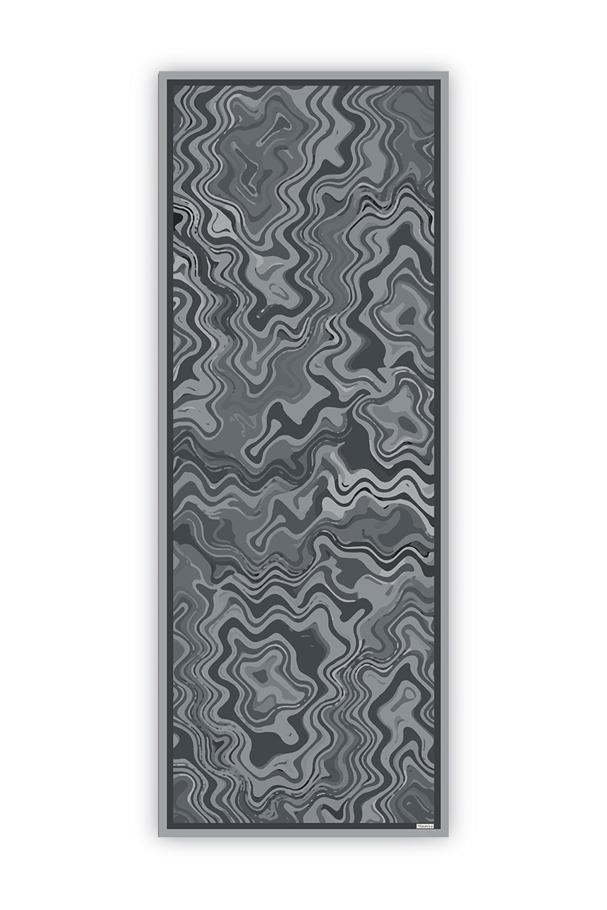 Gri Mermer Dalga Krep İpek Şal 73x193